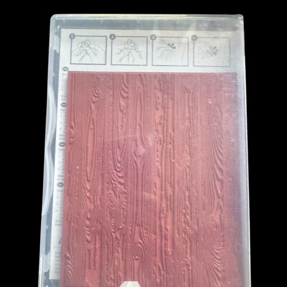 Stampin’ Up! Hardwood Background Stamp New in Storage Case - Picture 2 of 2